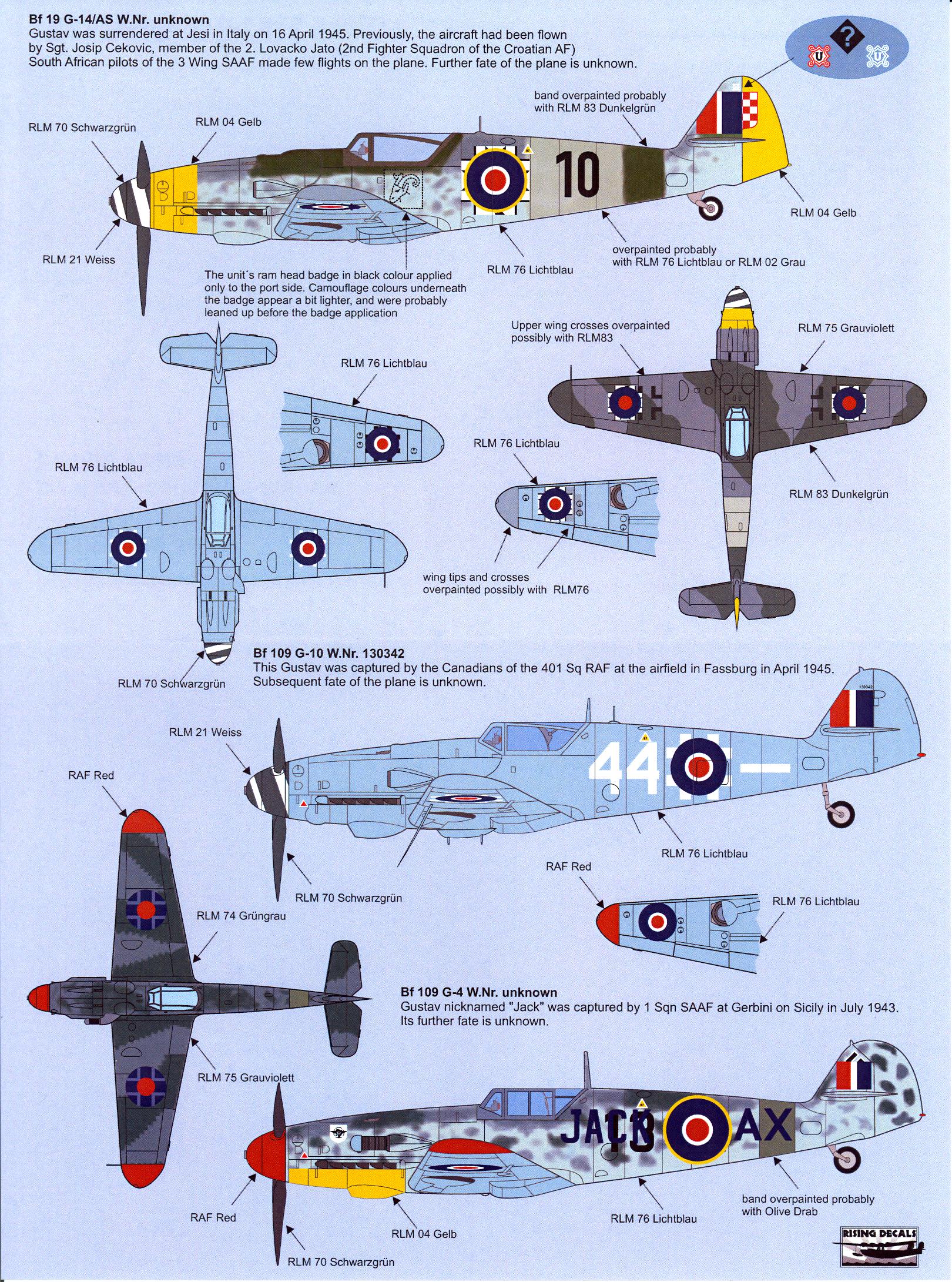 Model Aircraft Decals 1 48